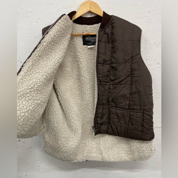 Vintage 80s Sexton Sherpa Vest, Size XL - Fits L - Picture 6 of 8